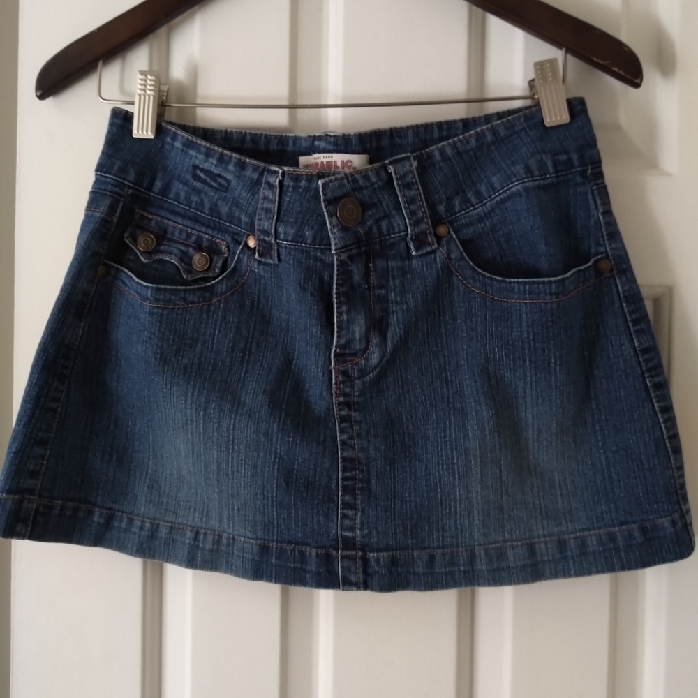Trade mark hidráulic jeans skirt